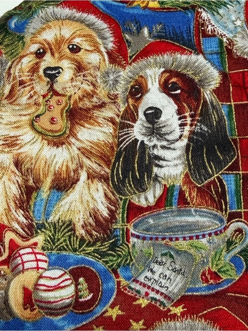 Holiday Puppy Print Dog Stocking - Red & Multi